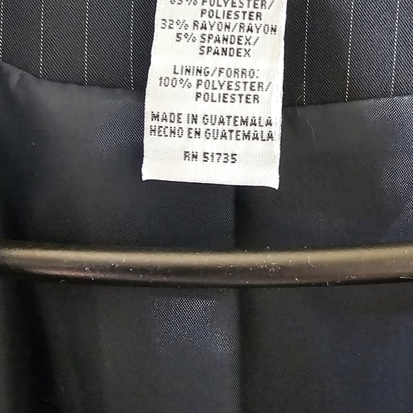 Sag Harbor Blazer Size 12 Womans Navy and White New - Picture 5 of 7